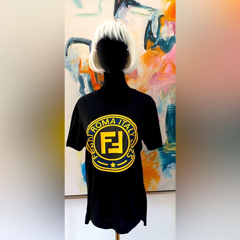 Fendi T-shirt black/Yellow/blue
